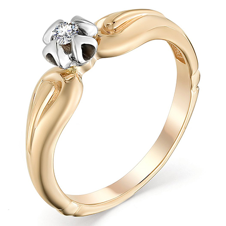 Кольцо, золото, бриллиант, 3091-110